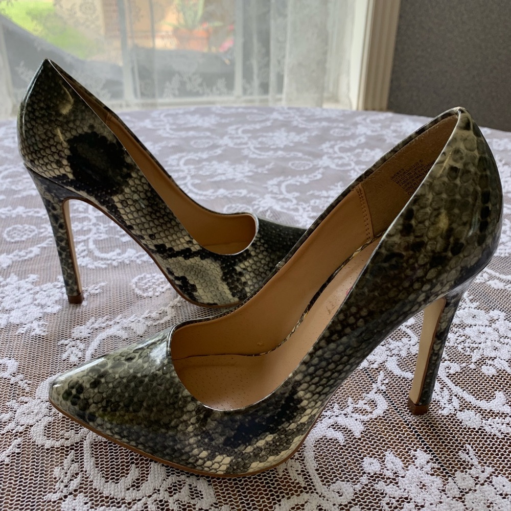 Patent Snakeskin Heels 7